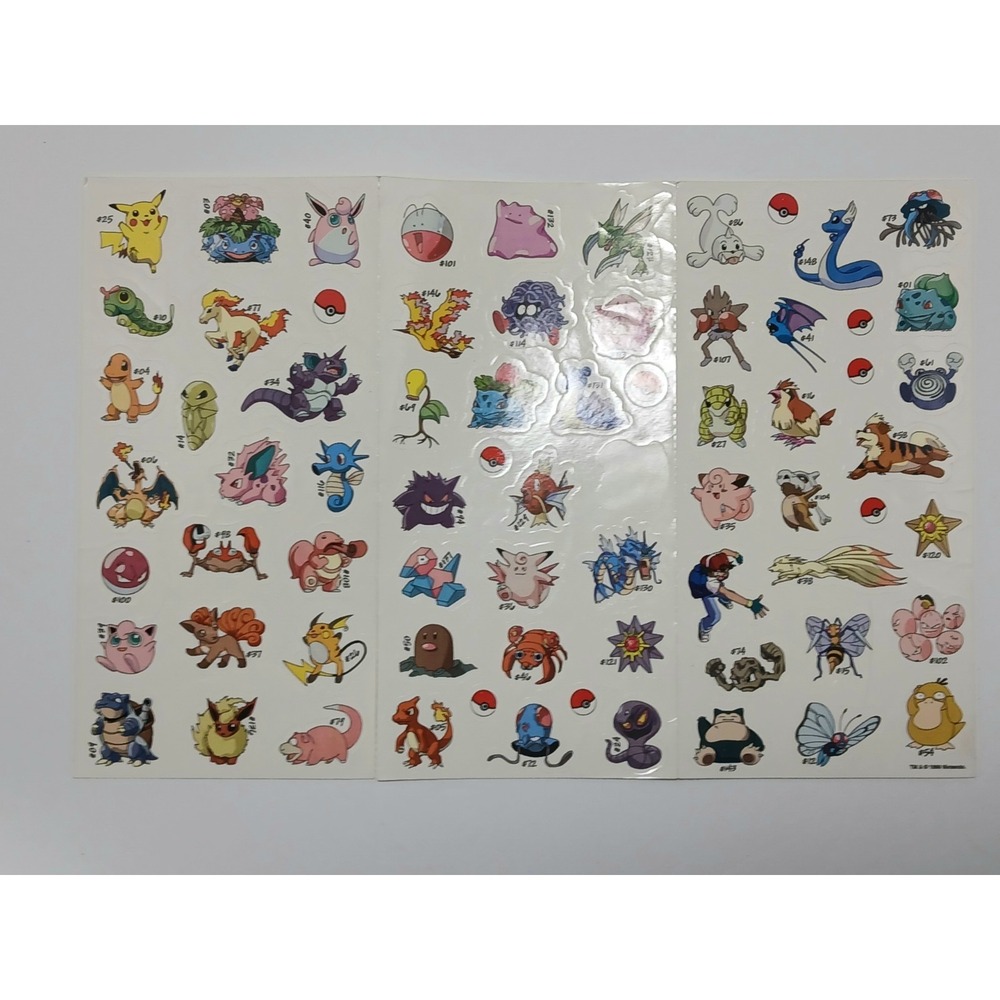 Pokemon stickers series 1 for poster Nintendo 1999 Stickers